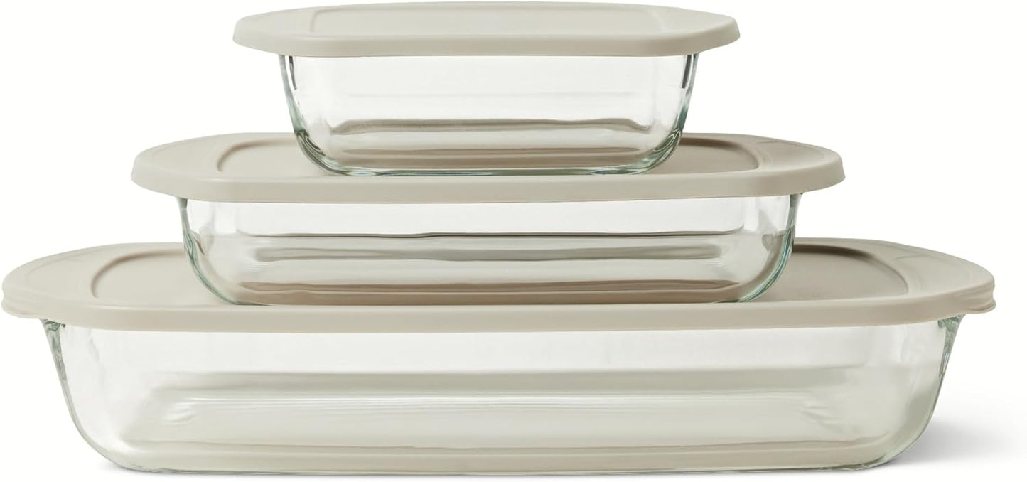 Glass Baking Dishes with BPA-Free Lids