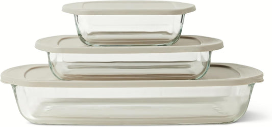 Glass Baking Dishes with BPA-Free Lids