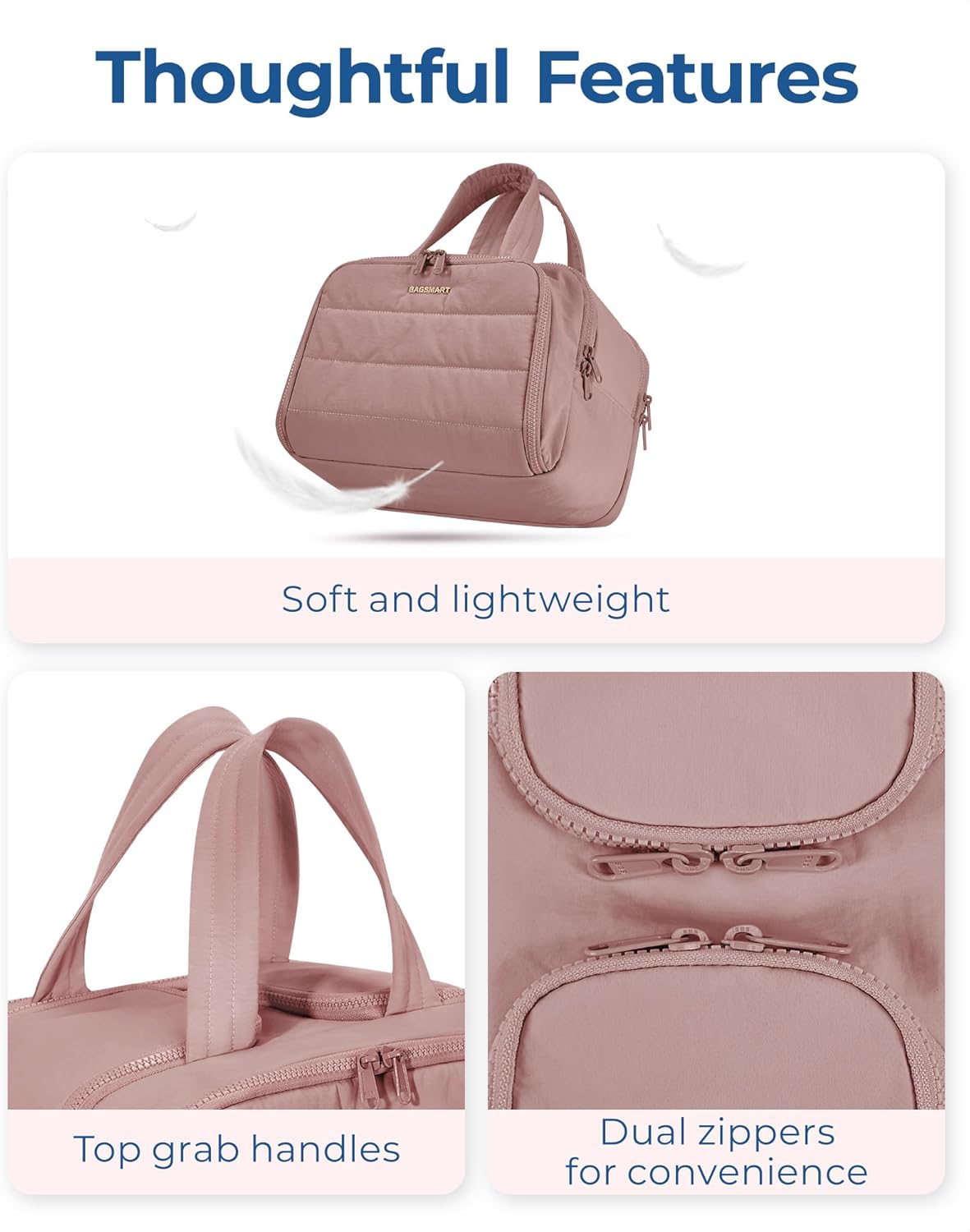 BAGSMART Travel Toiletry Bag