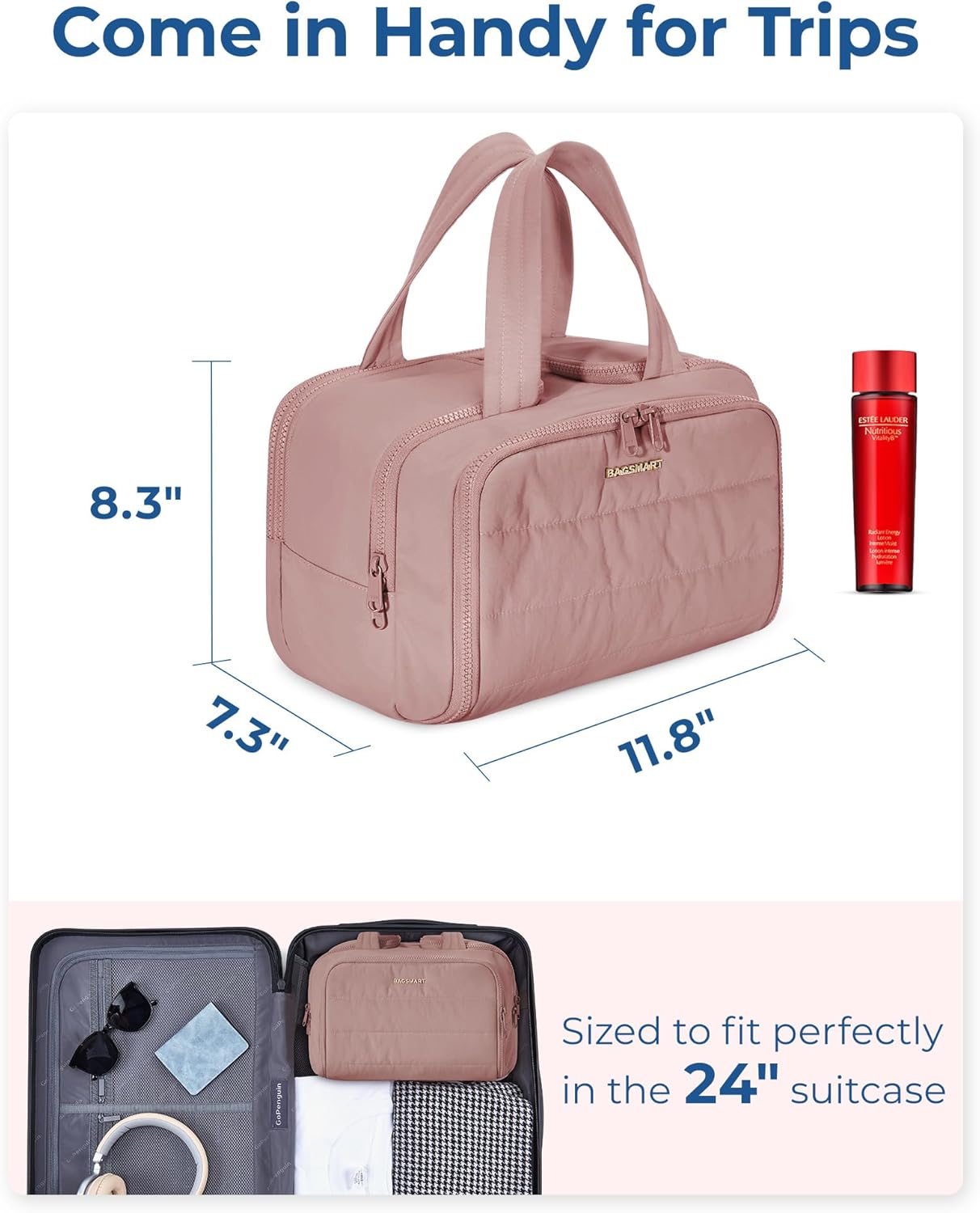 BAGSMART Travel Toiletry Bag