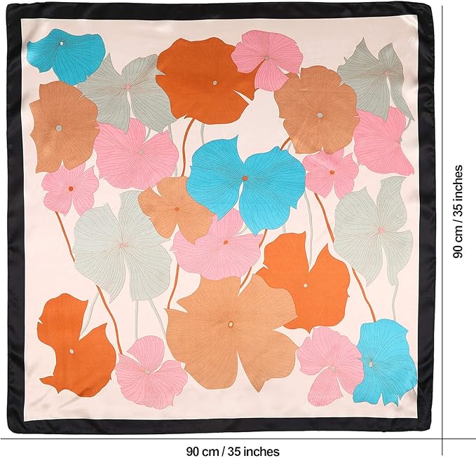 AWAYTR 35” Satin Large Square Head Scarves