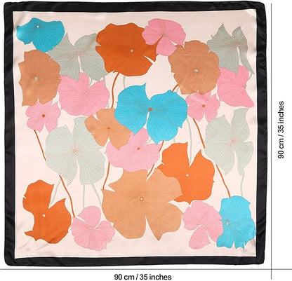 AWAYTR 35” Satin Large Square Head Scarves